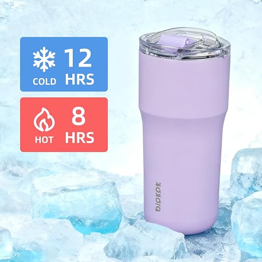 BJPKPK 24 oz Coffee Tumbler, Insulated Stainless Steel Travel Cup | Double Wall Vacuum, Leak Proof Lid, Keeps Hot/Cold/Iced, BPA Free, Dishwasher Safe, Cupholder, Dark Green