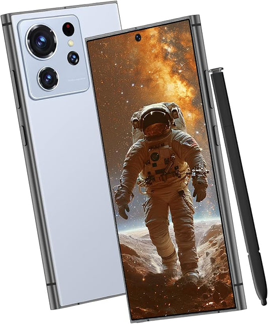 S24 Ultra Unlocked Cell Phones Smartphone with Built-in Pen 8+256GB Android 13 Phones 6.8" HD Screen Dual SIM 108MP+48MP Camera (Blue)