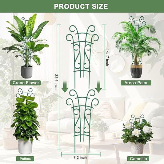 10 Pack Indoor Plant Trellis for Potted Plants, Stackable Garden Trellis for Climbing Plants Outdoor, Small Trellis for Houseplants Rose Hoya Pothos Plant Climber Support