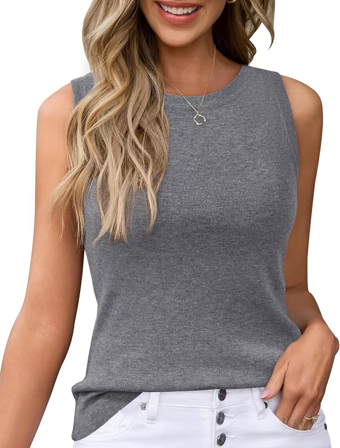 Arach&Cloz Women's Wool Blend Sweaters Non See Through Summer Business Casual Tank 2026