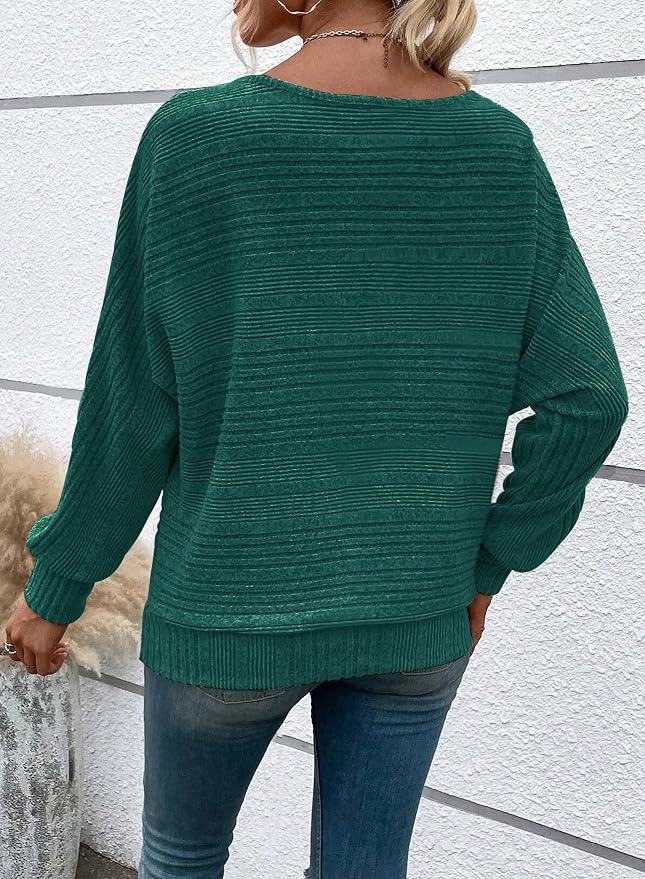 Womens Long Sleeve Shirts Crewneck Tunic Tops Pullover Sweaters Business Casual Blouses Fall Fashion 2026