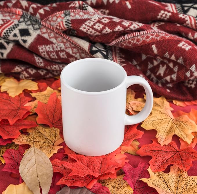 Hyturtle Personalized Fall Highland Cow Maple Leaves Coffee Mug Décor | Birthday Gifts For Cow Lovers - Fall Autumn Gifts For Farmhouse Thanksgiving - Custom Name 11oz White Ceramic Coffee Tea Mug