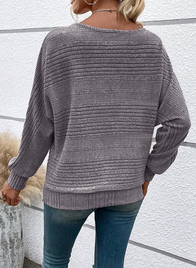 Womens Long Sleeve Shirts Crewneck Tunic Tops Pullover Sweaters Business Casual Blouses Fall Fashion 2026