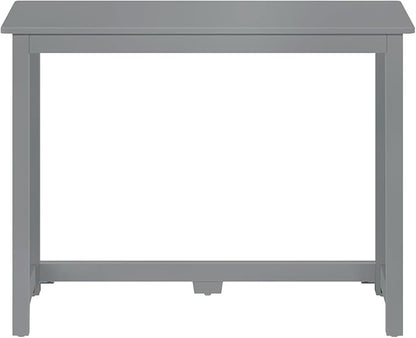 Max & Lily Solid Wood Desk, 40 Inches, Grey