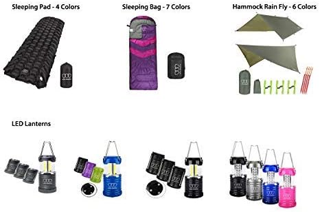Gold Armour Camping Hammock - XL Double Hammock Portable Hammock Camping Accessories Gear for Outdoor Indoor with Tree Straps, USA Based Brand (Gray)