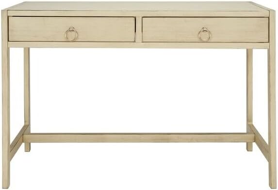 SAFAVIEH Home Collection Esther Antique White 2-Drawer Desk, Medium