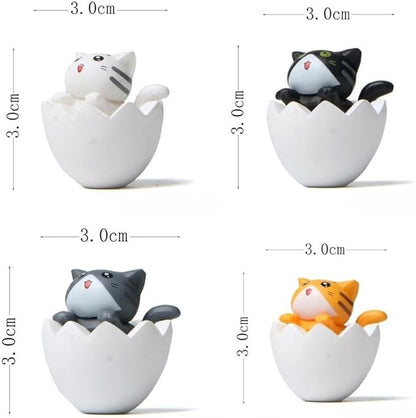 Cute and Compact Office Desk Decorations Cat in Eggshell Desk Ornament Shelf Decor Home Decor Bookshelf Decorative Objects Tabletop Decor