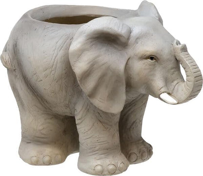 Spoontiques Decorative Flower Pots for Indoor and Outdoor Use – Hand Painted Resin Plant Pot – Home and Garden Décor (Elephant, 5" x 7.5" x 5.5")