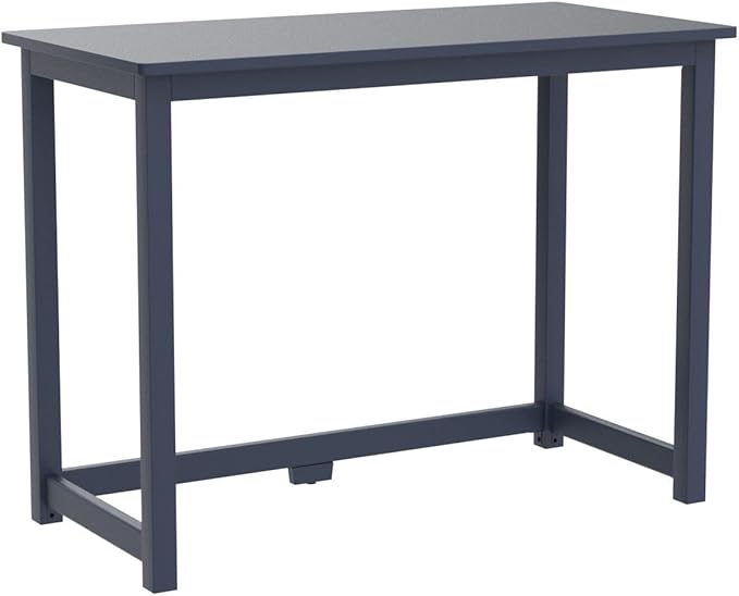 Max & Lily Solid Wood Desk, 40 Inches, Blue
