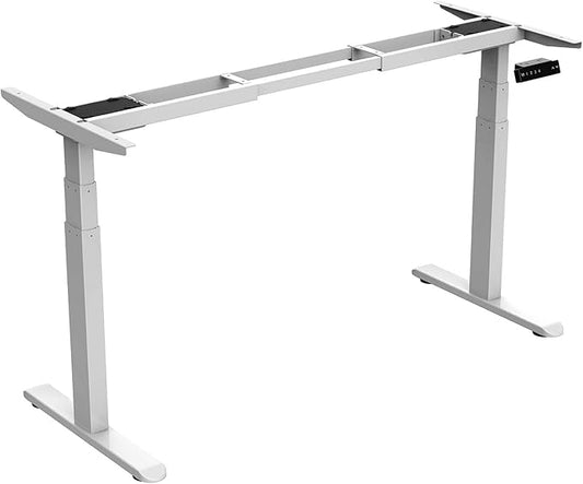 AIMEZO 71" W Standing Desk Frame, Dual Motor Electric Height Adjustable Sit Stand Desk Frame with 4 Memory Preset Button, USB Charging Port for Home Office (3 Tier Legs, White)