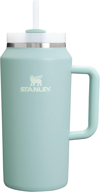 STANLEY Quencher H2.0 Flow State Tumbler, 64 oz, Seafoam | Handle and Straw | 3-Position Lid | Large Capacity for Travel & Sports| Insulated Stainless Steel Cup | BPA-Free