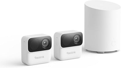 REOLINK Argus MagiCam Security Cameras Wireless Outdoor 1080p, 2 Cam Kit | Magnetic Mount, 2.4/5GHz WiFi, AI Detection, IR Night Vision, No Subscription, IP67, 9-Month Battery Life, Easy Set Up
