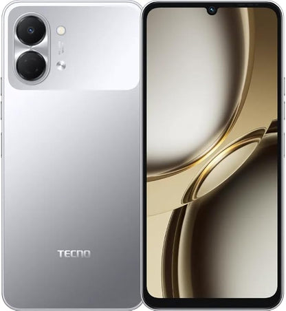 Tecno Spark 3 GO Ai 4G LTE (128GB + 4GB) (Compatible with Tmobile Mint Tello Boost Mobile and Worldwide) Dual SIM 6.74" 13MP Camera Model KN3 (Titanium Gray)