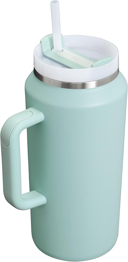 STANLEY Quencher H2.0 Flow State Tumbler, 64 oz, Seafoam | Handle and Straw | 3-Position Lid | Large Capacity for Travel & Sports| Insulated Stainless Steel Cup | BPA-Free