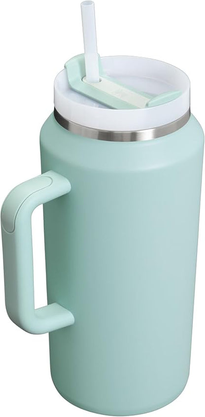 STANLEY Quencher H2.0 Flow State Tumbler, 64 oz, Seafoam | Handle and Straw | 3-Position Lid | Large Capacity for Travel & Sports| Insulated Stainless Steel Cup | BPA-Free