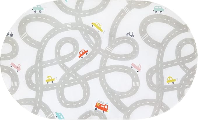 Road Traffic Kids Rug Children Playing with Cars Playmat 3x5 Ft, Washable Play Carpet for Kids Playroom, Non-Slip Have Fun Safe Baby Nursery Rug for Toddler Boy's Bedroom Game Room Grey