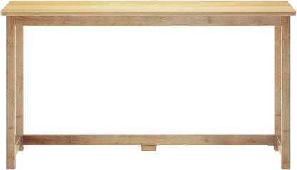 Max & Lily Solid Wood Desk, 55 Inches, Natural