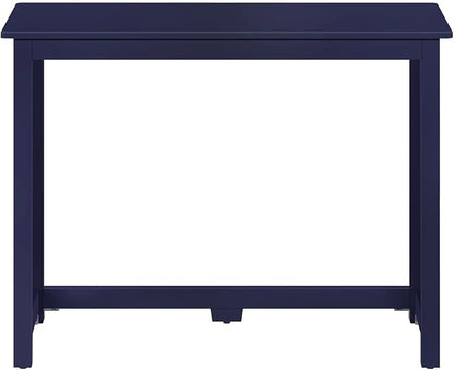 Max & Lily Solid Wood Desk, 40 Inches, Blue