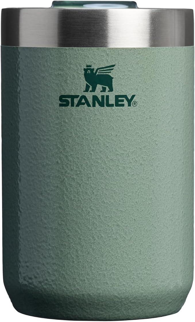 STANLEY Everyday Camp Cup 12 oz | Drink Through Lid | Cup for Coffee, Tea and Drinks | Insulated Stainless Steel | BPA-Free | Hammertone Green