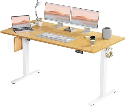 NicBex Home Office Height Adjustable Electric Height Adjustable Standing Desk Sit to Stand Ergonomic Computer Desk Adjustable Height Stand Up Desk for Home Office, Yellow