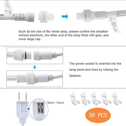 100ft LED Rope Lights Outdoor, 720 LED Connectable and Flexible Tube Lights with 8 Modes, Waterproof LED Rope Lighting for Garden, Patio, Pool, Bedroom, Party, Indoor Outdoor Decoration (Multicolor)