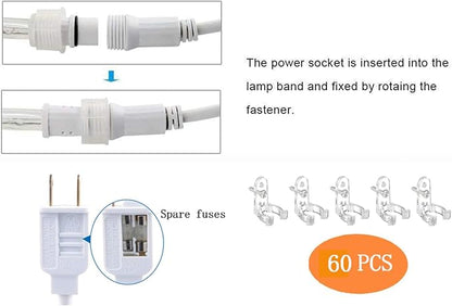 200ft LED Rope Lights Outdoor, 1440 LED Flexible Tube Lights with 8 Modes, Waterproof LED Rope Lighting for Outside, Garden, Patio, Bedroom, Party, Pool, Fences, Indoor Outdoor Decoration (White)