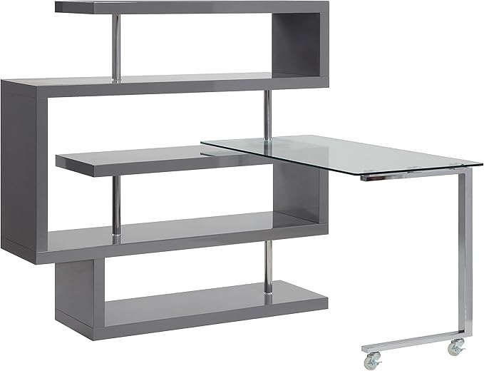 NicBex Kimberly-DW-00028-LWJ Home Office Desks, 55"x24"x54", Gray
