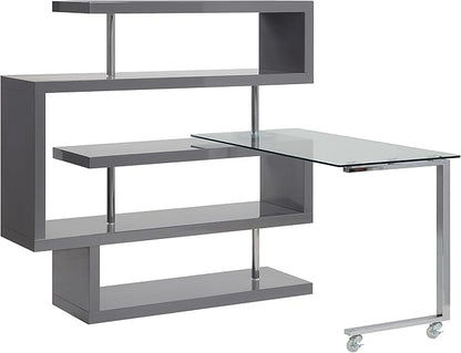 NicBex Kimberly-DW-00028-LWJ Home Office Desks, 55"x24"x54", Gray