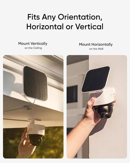 eufy Security 3K Dual Camera, SoloCam S340, Solar Security Cameras Wireless Outdoor, Cameras for Home Security, 360°Coverage, Pan & Tilt, No Blind Spots, No Monthly Fee, Built-in 8GB