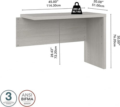 Bush Business Furniture Echo Desk Return/Bridge, Gray Sand