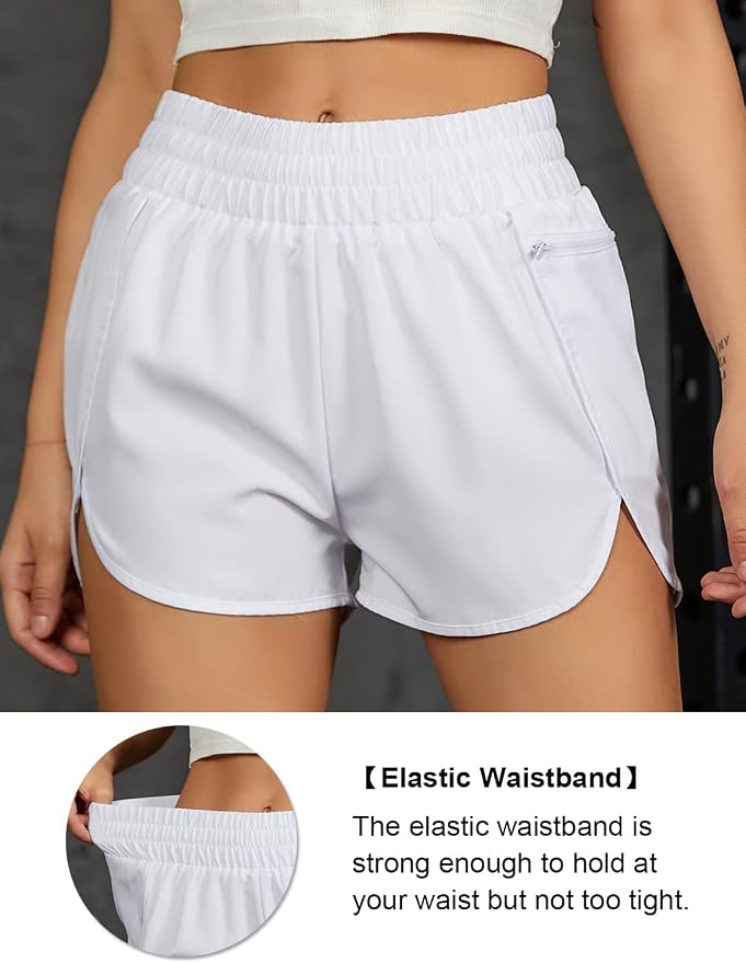 Blooming Jelly Women's Quick-Dry Running Shorts Workout Sport Layer Active Shorts with Pockets 1.75"