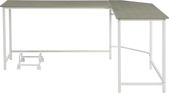 NicBex Kimberly-DW-00034-LWJ Home Office Desks, 66"x47"x30", Gray