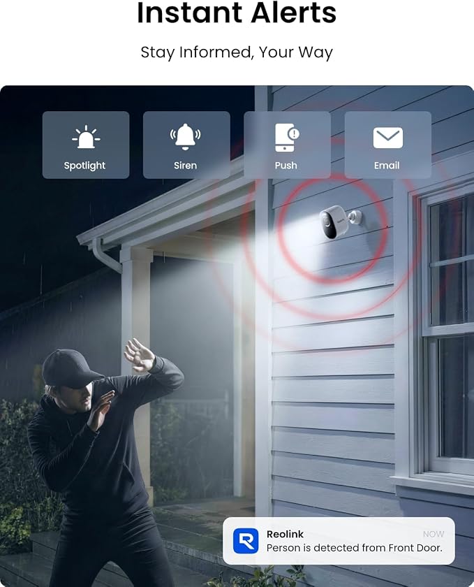 REOLINK Security Cameras Outdoor Wireless WiFi, Argus 3 Pro+Solar Panel with 5MP Color Night Vision, 2.4G/5Ghz WiFi, Non-Stop Solar Powered, Human/Vehicle Detection, Home Hub Compatible