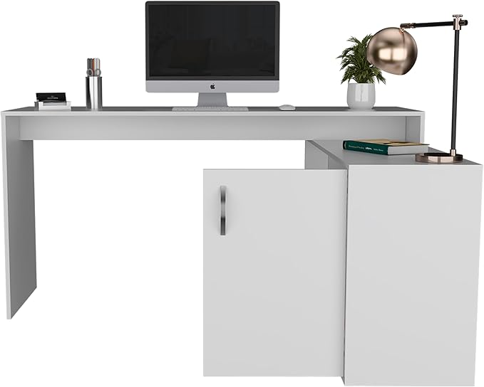 NicBex Kimberly-DW-00202-LWJ Home Office Desks, 59.64"x45.86"x30.11", White