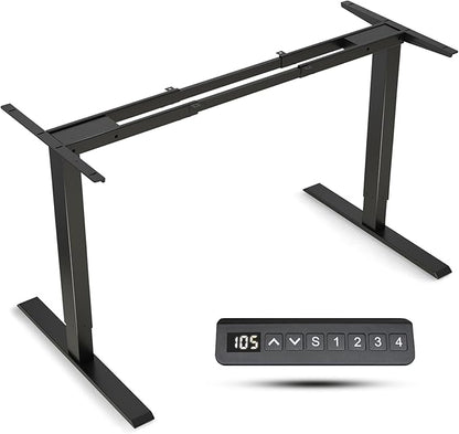 Dual Motor Standing Desk Frame- Heavy Duty Electric Desk Legs, Adjustable Desk Base, Sit Stand Up Desk Frame with Memory Controller for 43''-70'' Desktop, Home & Office DIY Workstation