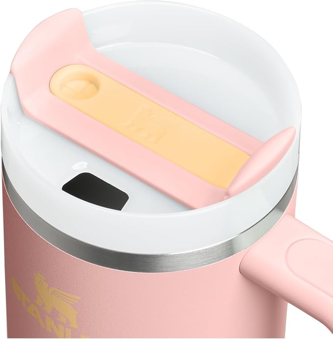 STANLEY Quencher H2.0 Flow State Tumbler, 30 oz, Peach Rose | Handle and Straw | 3-Position Lid | Cup Holder Compatible for Travel | Insulated Stainless Steel Cup | BPA-Free