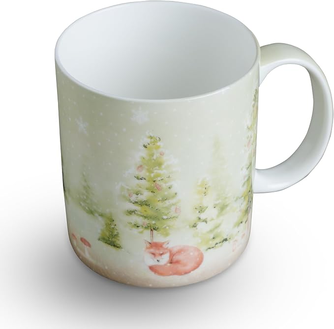 Maison d' Hermine Coffee Mug with Handles Tea Cups (15 Ounce, Pack of 1) | Fine Bone China Coffee Mugs for Hot Beverages Cappuccino Latte Home Restaurant Spring Summer -Winter Morning - Veluwezoom