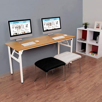 Computer Desk,62 Inch Modern Simple Style Folding Tables,Home Office Writing Desk, Space Saving Foldable Table, No Install Needed