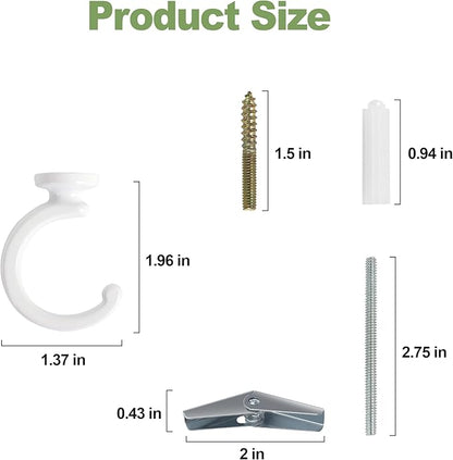 2PCS Ceiling Hooks for Hanging Plants,Heavy Duty Plant Swag Hooks,Hanging Planter Wall Hook, Indoor and Outdoor Plant Hangers