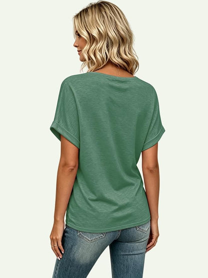 T Shirts Short Sleeve V Neck Tees Womens Tops Beach Vacation Fashion Clothes 2026 Casual Summer Spring Fall Outfits
