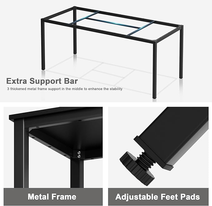 Need Large Computer Desk 70.8 x 31.5 inches Conference Table Large Office Desk Writing Table Workstation for Home Office,Black 10FJGSAC3-180BK-ND