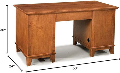 Home Styles Arts and Crafts Cottage Oak Double Pedestal Desk by Home Styles