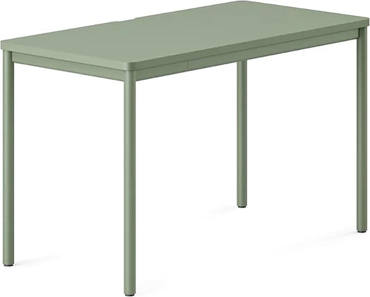Branch Daily Desk - Functional At Home Office Desk with Effortless Assembly, Timeless Design, Rounded Corners, and Built-in Cable Notch - 48” W x 28.5” H x 24” D - Sage Work Table