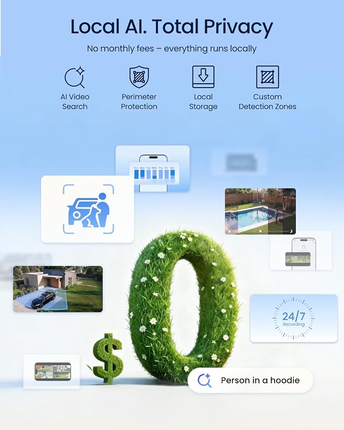 REOLINK OMVI 3i WiFi, 10MP+8MP 4K, Triple-Lens Outdoor Security Camera | 180° Panoramic + Pan-Tilt, SyncTrack&Auto Tracking, Dual-Band WiFi 6, Smart Detection, Local AI Video Search, No Monthly Fees