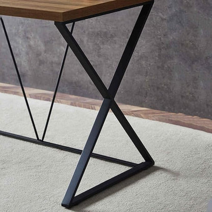 Computer Desk 47 in, Home Office Writing Desk, Modern Simple Style Wood Table, Brown