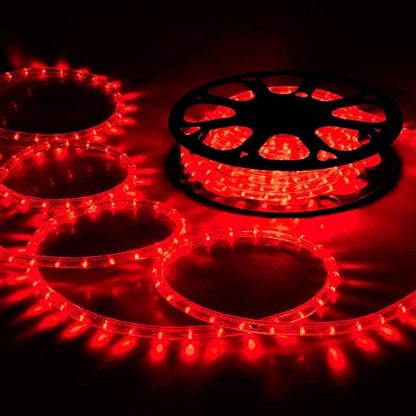 100ft LED Rope Lights Outdoor, 720 LED Connectable and Flexible Tube Lights with 8 Modes, Waterproof LED Rope Lighting for Garden, Patio, Pool, Bedroom, Party, Indoor Outdoor Christmas Decor (Red)