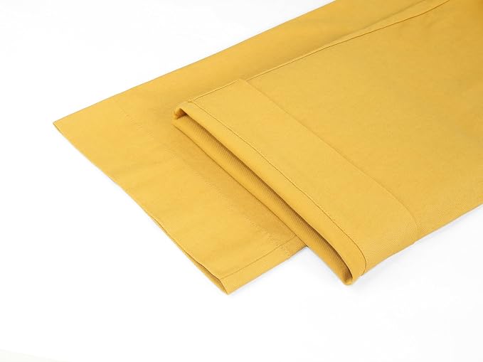 miduo Womens High Waisted Cropped Wide Leg Stretchy Straight Pants Trousers with Pockets