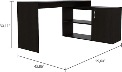 NicBex Kimberly-DW-00041-LWJ Home Office Desks, 45.86"x59.64"x30.11", Black
