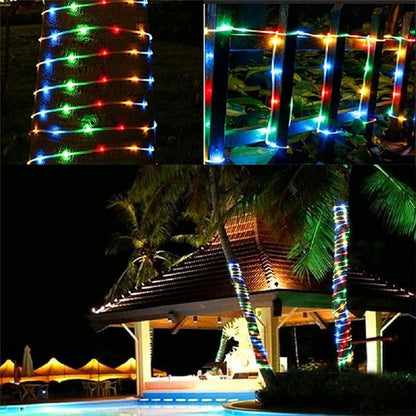 100ft LED Rope Lights Outdoor, 720 LED Connectable and Flexible Tube Lights with 8 Modes, Waterproof LED Rope Lighting for Garden, Patio, Pool, Bedroom, Party, Indoor Outdoor Decoration (Multicolor)