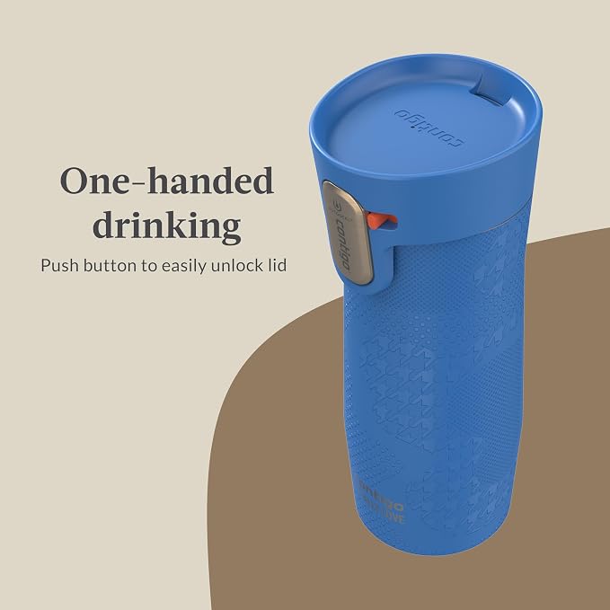 Contigo x Ally Love Stainless Steel Vacuum-Insulated TravelMug with Autoseal & Easy Clean Lid,Spill-proof,Keeps Drinks cold 24 hrs & hot for 11 hrs,BPA Free,16oz.,West Loop 3.0,Stellar Jay (Pack of 4)